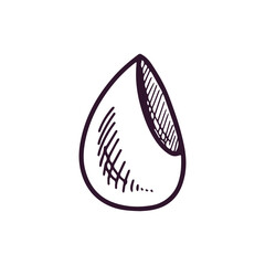 Hand-drawn sponge, beauty cosmetic element, self care. Illustration for beauty salon, cosmetic store, makeup design. Doodle sketch style.