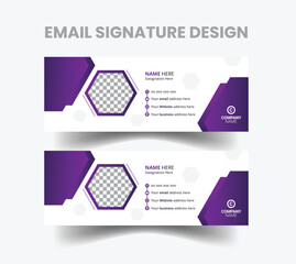 Modern and minimalist email signature design template