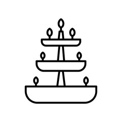 candelabra line icon