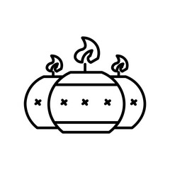 candle line icon