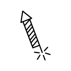 fireworks line icon