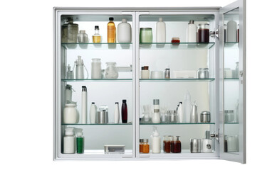 Collection of Lovely Medicine Cabinet Isolated on Transparent Background PNG.