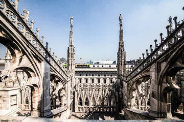 Fotobehang Roof of Milan Cathedral Duomo di Milano © Elena
