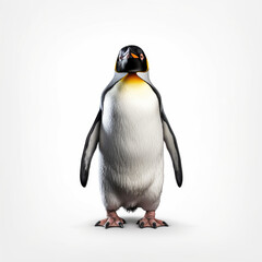 A penguin standing on isolated background 