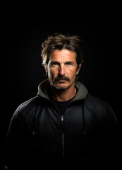 Obraz premium Middle-aged man with mustache portrait