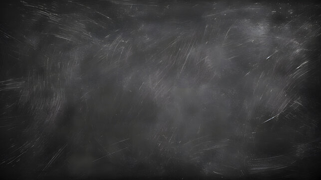 Abstract Chalk rubbed out on blackboard or chalkboard texture. clean school board for background. generative AI.