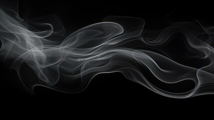 Smoke in black background, AI generated Image