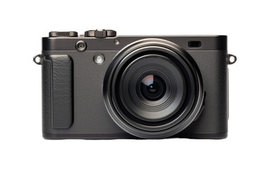 Amazing Black Point and Shoot Camera Isolated on Transparent Background PNG.
