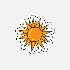 sun hand drawn icon
