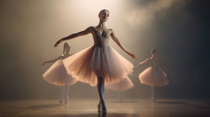 Ballet dancer on stage, AI generated Image