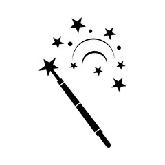 magic wand icon logo vector illustration design template
