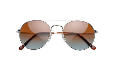 Beautiful Stylish Round Aviator Sunglasses Isolated on Transparent Background PNG.