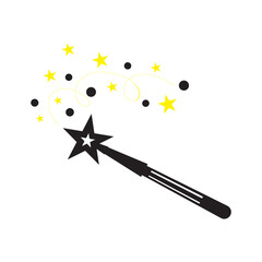magic wand icon logo vector illustration design template