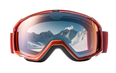 Amazing Shiny Ski Goggles Isolated on Transparent Background PNG.