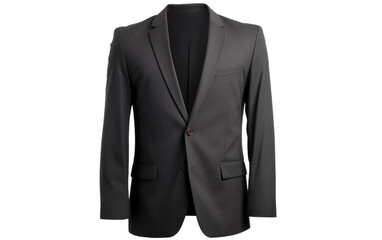Marvelous Black Slim Fit Blazer Isolated on Transparent Background PNG.
