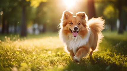 Obraz premium dog in park