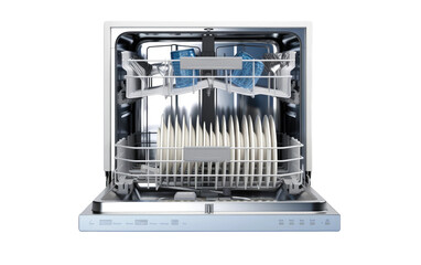 Modern Amazing Smart Dish Washer Isolated on Transparent Background PNG.