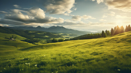 landscape with mountains