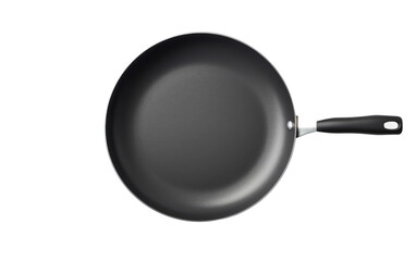 Stunning Black Frying Pan Isolated on Transparent Background PNG.