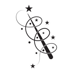 magic wand icon logo vector illustration design template