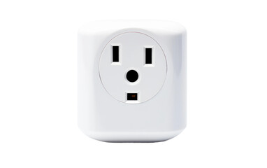 Three Pin Smart Plug Isolated On Transparent Background PNG.