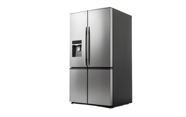More Space Smart Refrigerator Isolated On Transparent Background PNG.