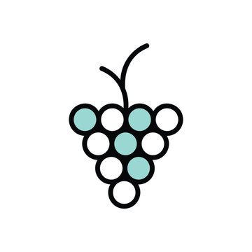 Grapes  icon with white background vector