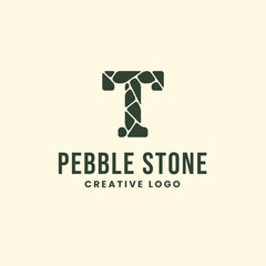 T Stone Pebbles Logo