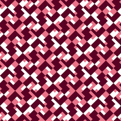 Seamless pattern with geometric motifs in 3 colors