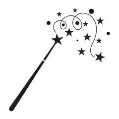 magic wand icon logo vector illustration design template