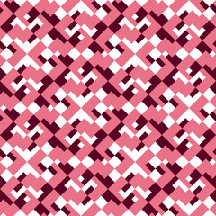 Seamless pattern with geometric motifs in 3 colors