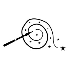 magic wand icon logo vector illustration design template