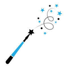 magic wand icon logo vector illustration design template