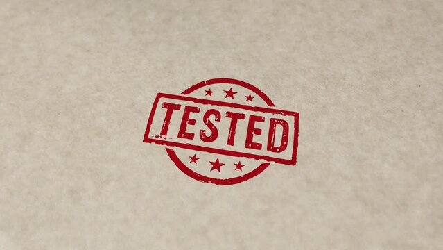 Tested stamp and hand stamping impact animation. Check and approved 3D rendered concept.