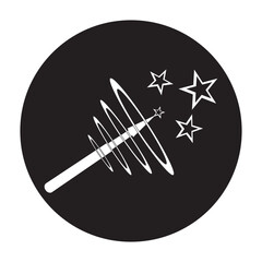 magic wand icon logo vector illustration design template