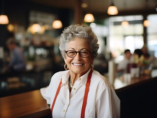 Capturing Life's Surprises: Grandmother Barista's Genuine Smile