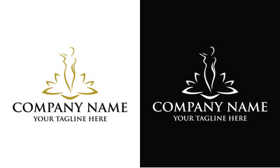 Wellness Logo Design Symbol Template Flat Style Vector Illustration