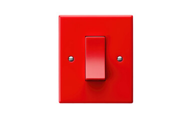 Red Attractive Smart Switch Isolated On Transparent Background PNG.