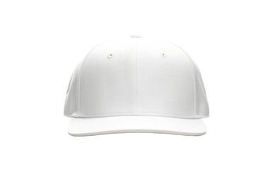 White Beautiful Snapback Isolated On Transparent Background PNG.