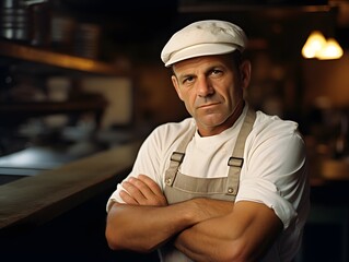 Tense Moments in Culinary Art: A Chef's Determination Caught on Camera