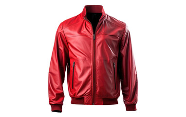 Red Sports Jacket Isolated On Transparent Background PNG.