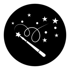 magic wand icon logo vector illustration design template