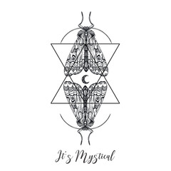Logo ésotérique, mystique, papillon, triangle, medium