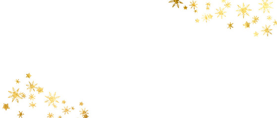 Gold sparkle splatter border .Gold Foil Frame Gold brush stroke on transparent background.