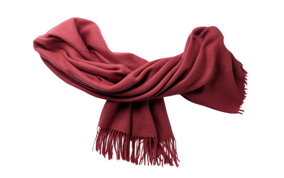 Soft And Warn Wool Scarf Isolated On Transparent Background PNG.