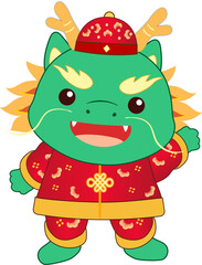 Chinese new year of dragon cute cartoon character 