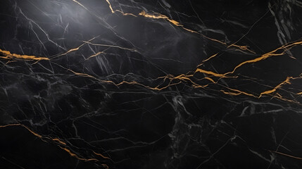 black marble background. black Portoro marbl wallpaper and counter tops. black marble floor and wall tile. black travertino marble texture. natural granite stone marble texture. generative AI.