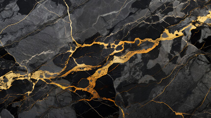 black Portoro marble with golden veins. Black golden natural texture of marbl. abstract black, white, gold and yellow marbel. hi gloss texture of marble stone for digital wall tiles de. generative AI.