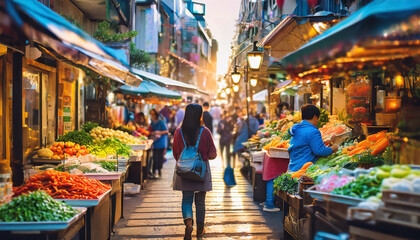 Obraz premium shopping in the market