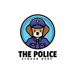 Dog the police - mascot, illustration & character logo 